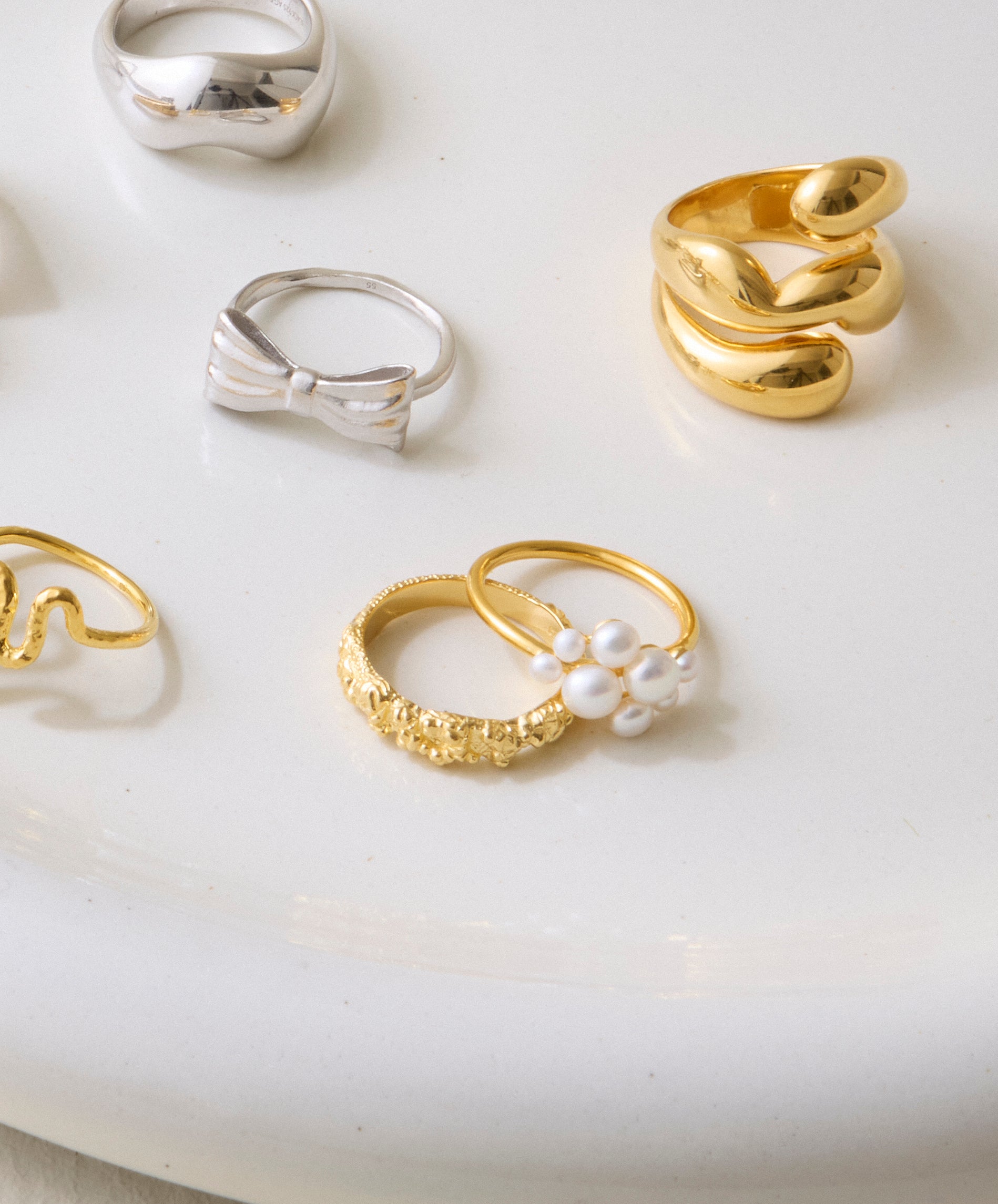 Stacking Crush ring - forgyldt